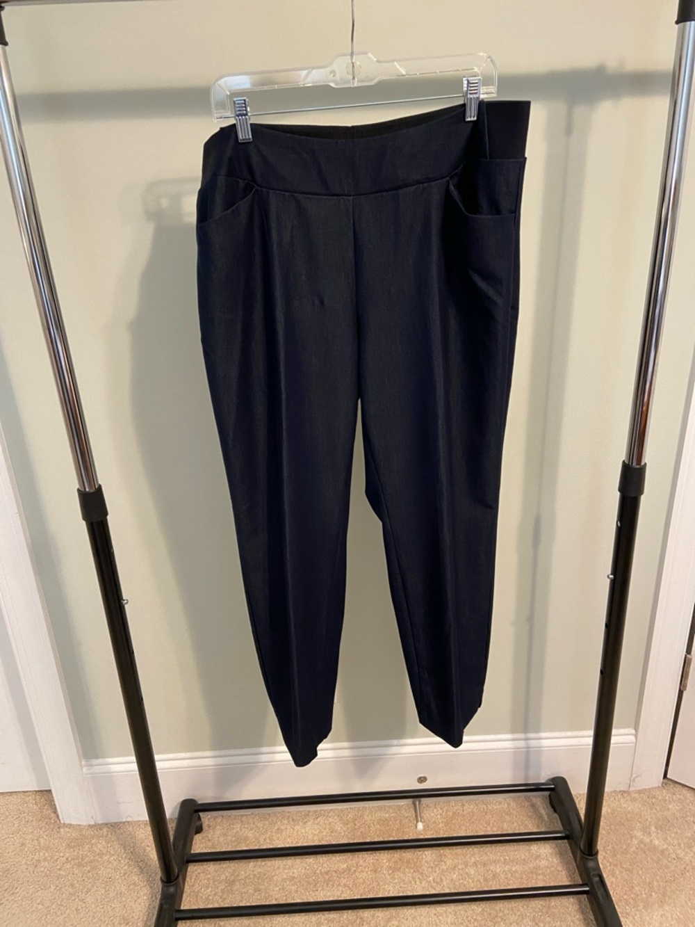 Investments Brushed Navy Pull-on Ankle Pants.
